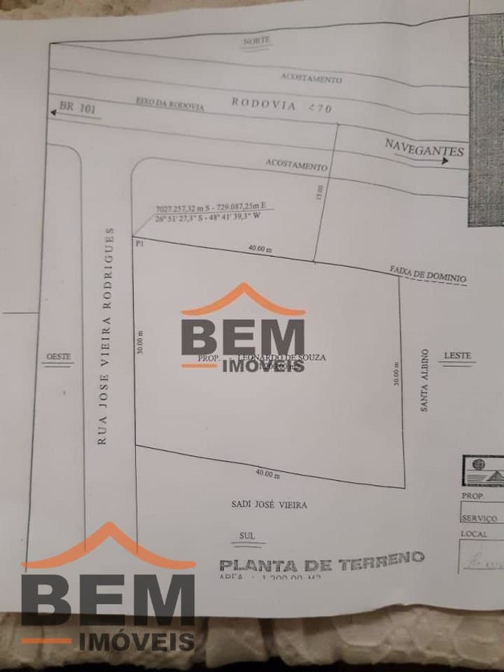 Terreno para Venda no bairro Volta Grande, em Navegantes