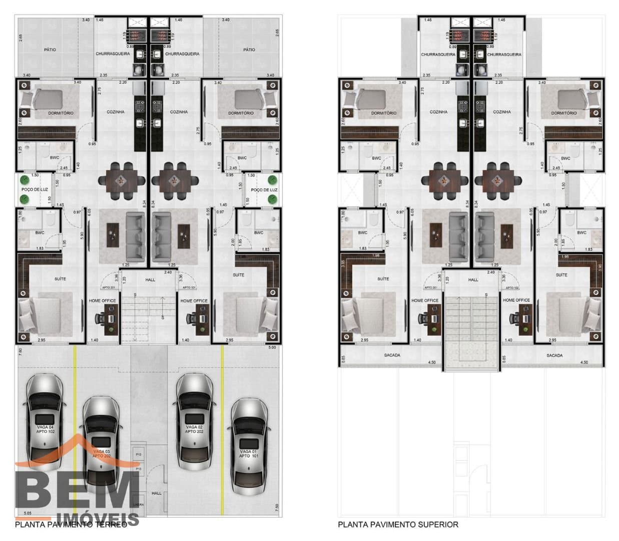 Apartamento para Venda com 2 quartos e 77m² no bairro Cordeiros, em Itajaí