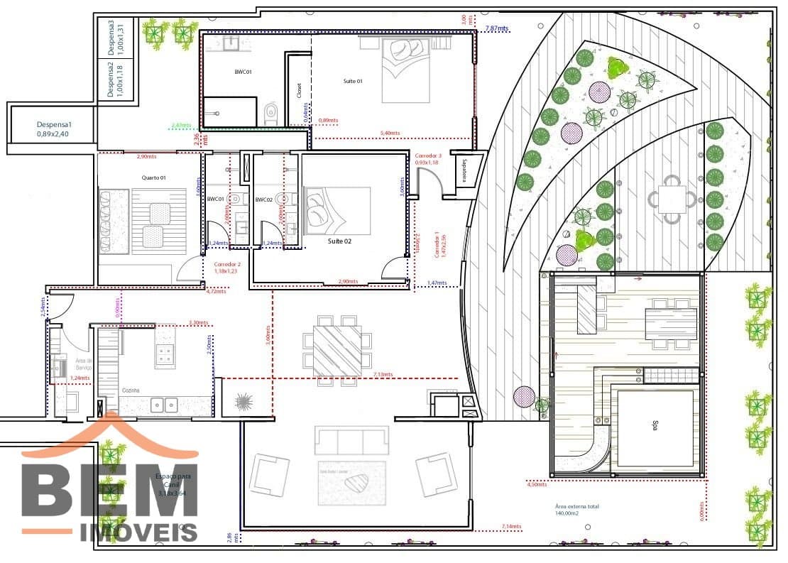 Apartamento para Venda com 3 quartos e 322m² no bairro Vila Operária, em Itajaí