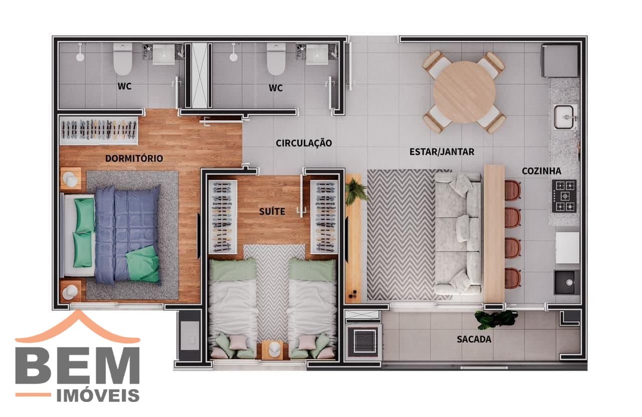 Apartamento para Venda com 2 quartos e 74m² no bairro Fazenda, em Itajaí