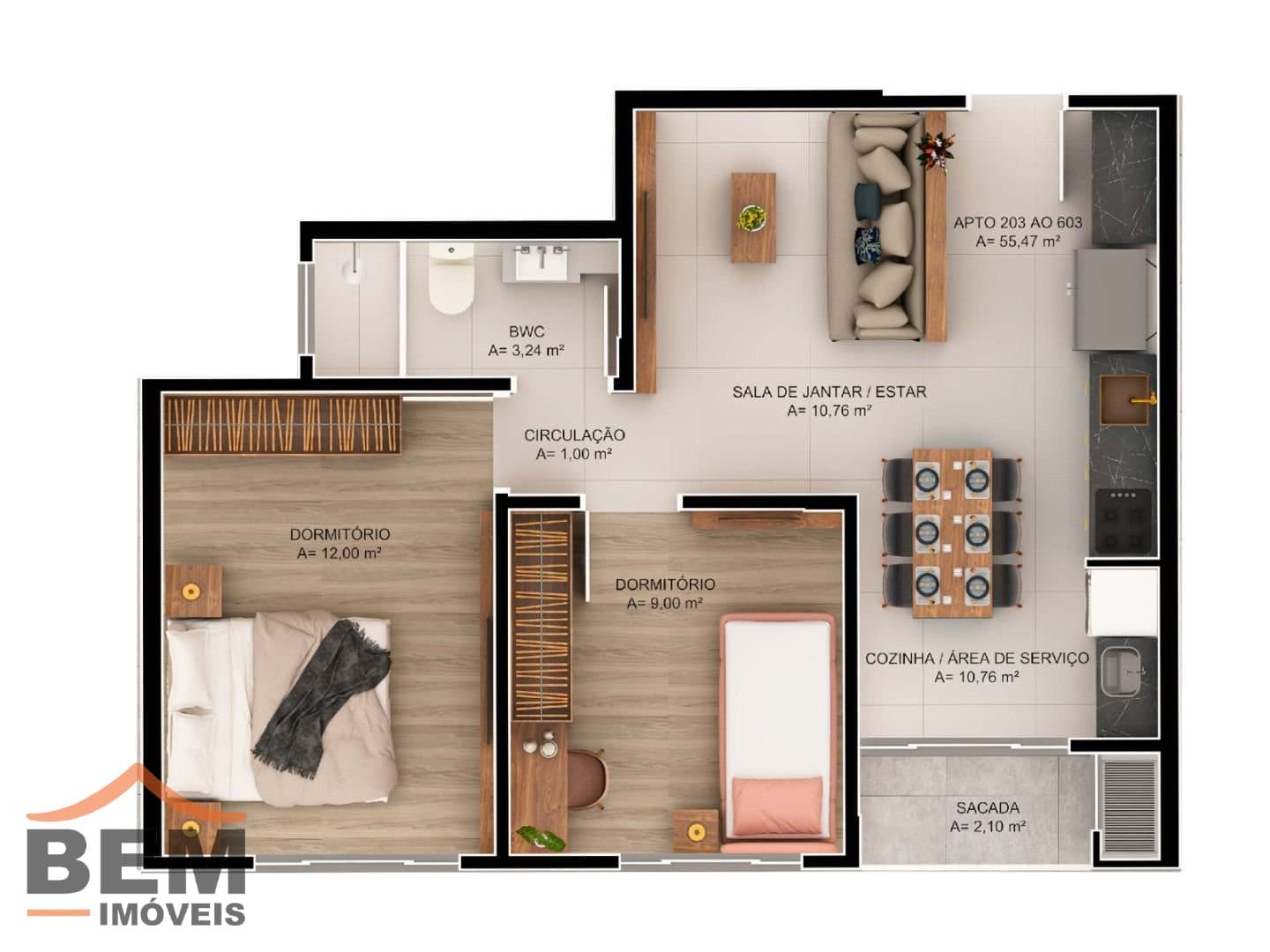 Apartamento para Venda com 2 quartos e 79m² no bairro Areias, em Camboriú