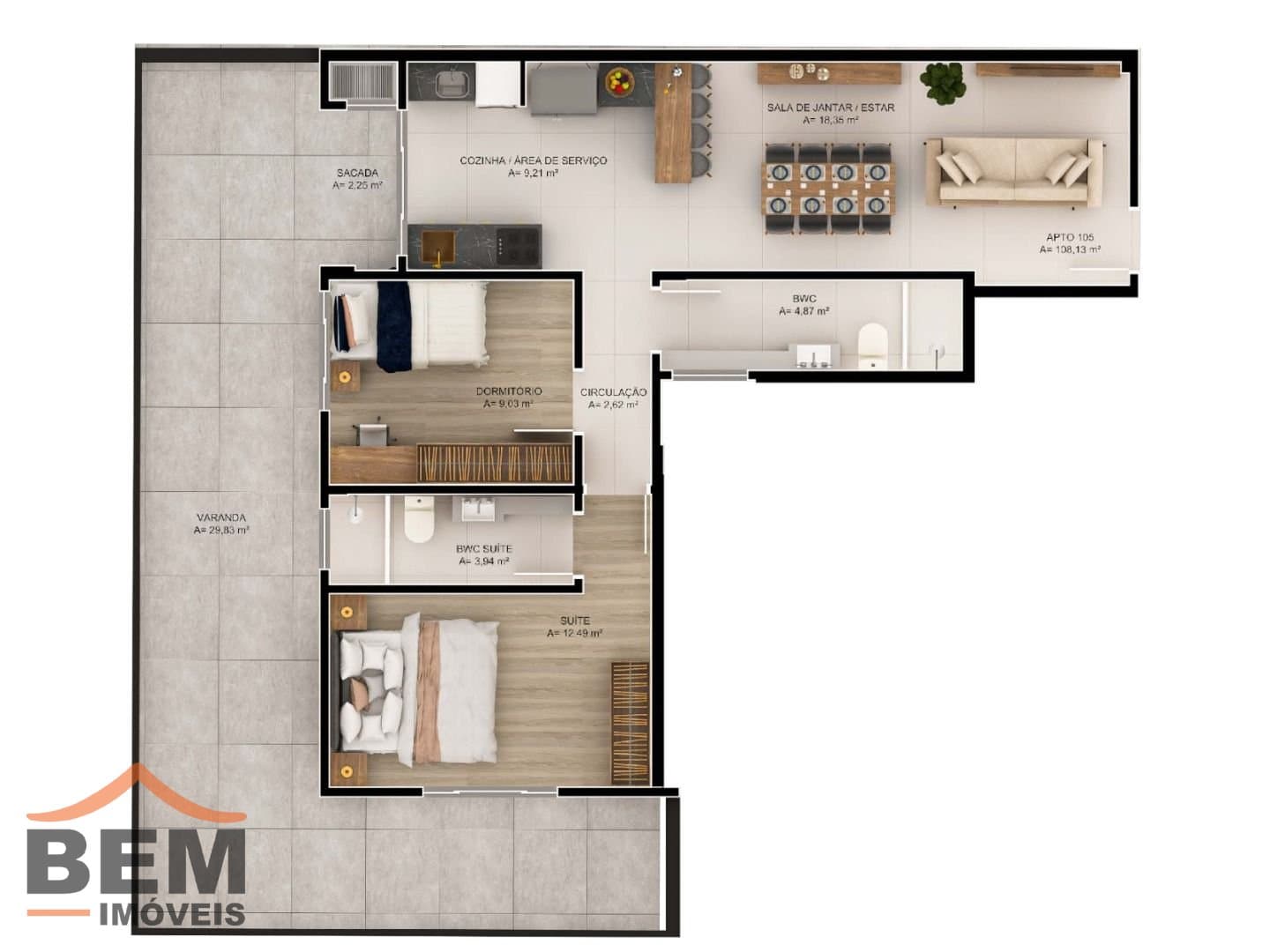 Apartamento para Venda com 2 quartos e 117m² no bairro Areias, em Camboriú