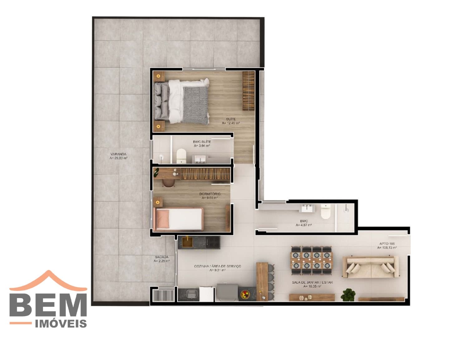 Apartamento para Venda com 2 quartos e 117m² no bairro Areias, em Camboriú