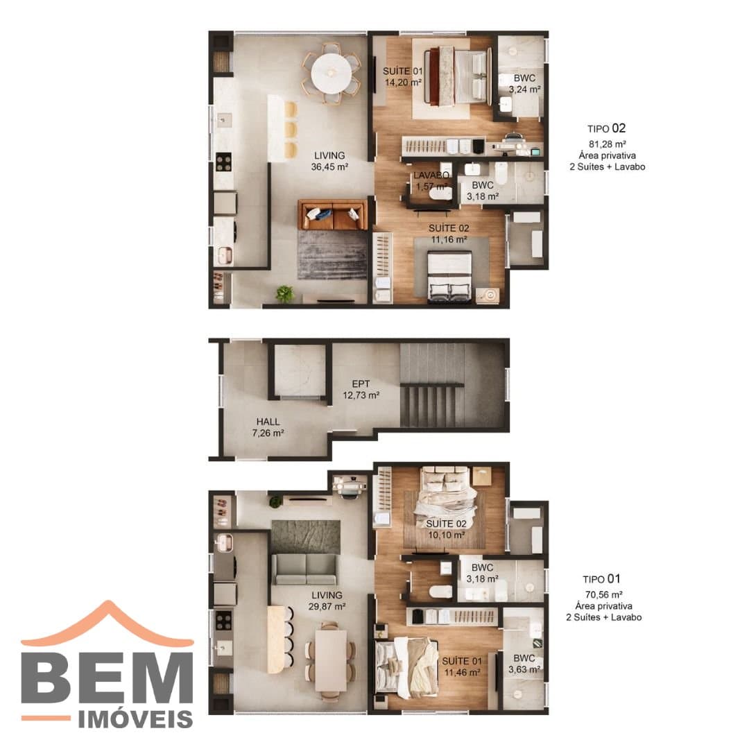 Apartamento para Venda com 2 quartos e 96m² no bairro São Francisco de Assis, em Camboriú