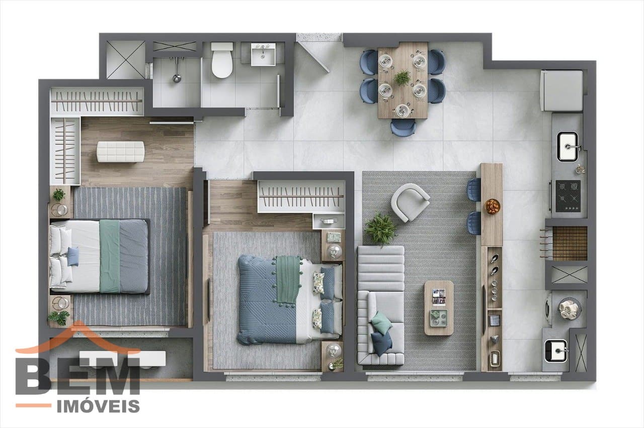 Apartamento para Venda com 2 quartos e 61m² no bairro São João, em Itajaí