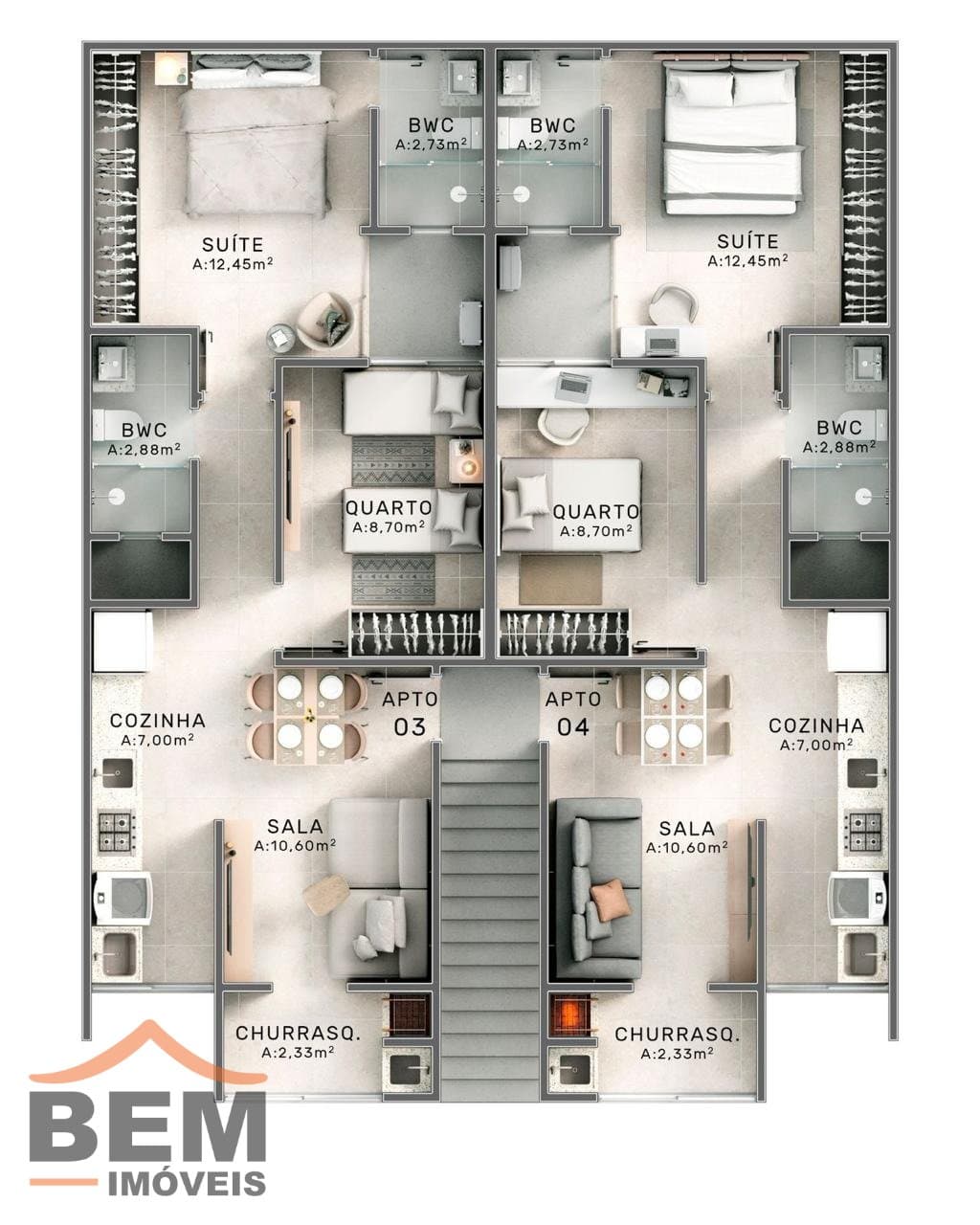 Apartamento para Venda com 2 quartos e 59m² no bairro Rio de Meio, em Itajaí