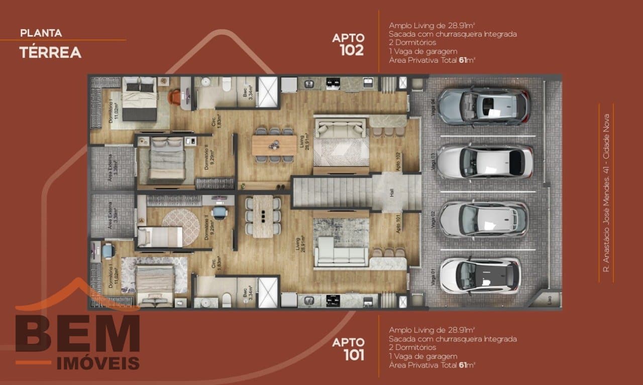 Apartamento para Venda com 2 quartos no bairro Cidade Nova, em Itajaí
